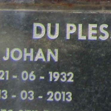 PLESSIS Johan, du 1932-2013