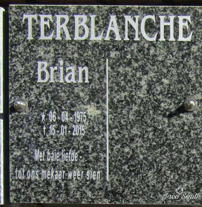 TERBLANCHE Brian 1975-2015