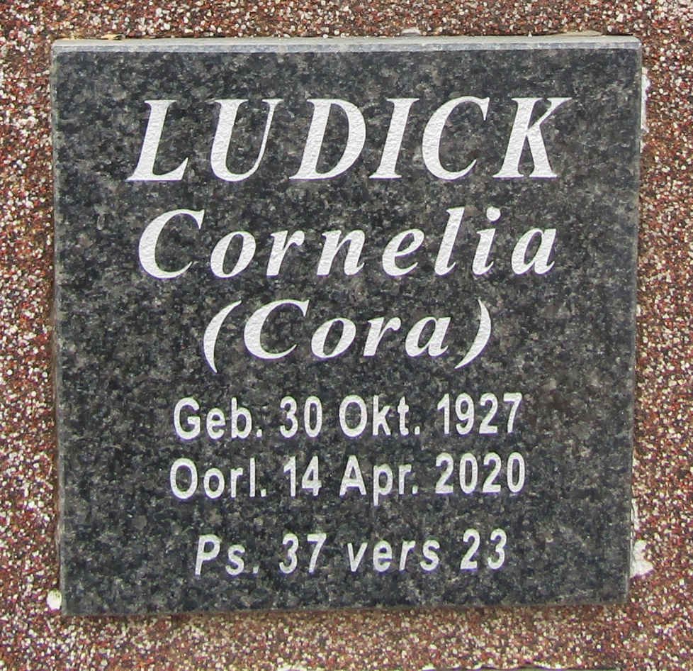 LUDICK Cornelia 1927-2020