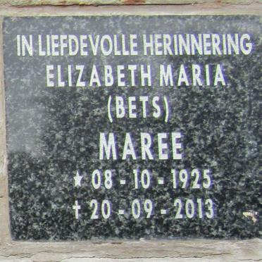 MAREE Elizabeth Maria 1925-2013