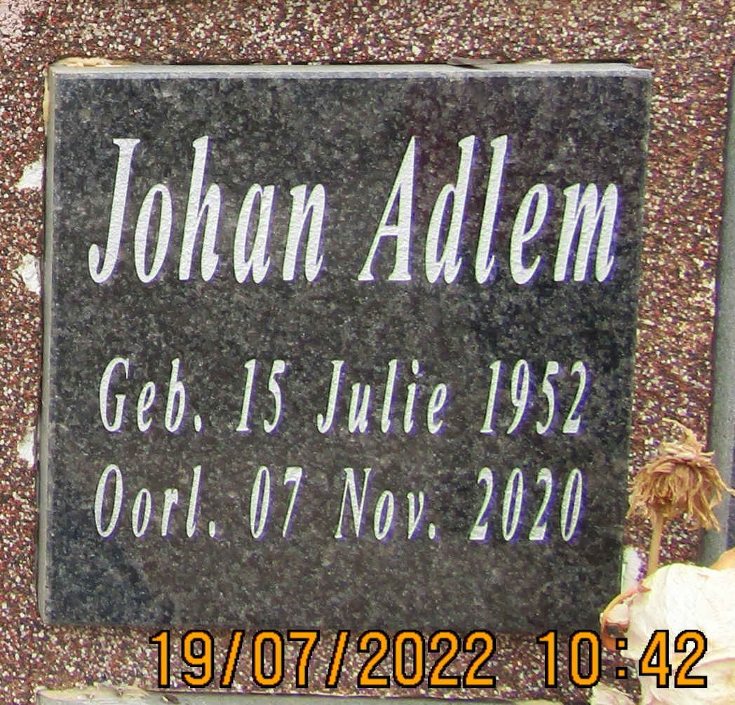 ADLEM Johan 1952-2020