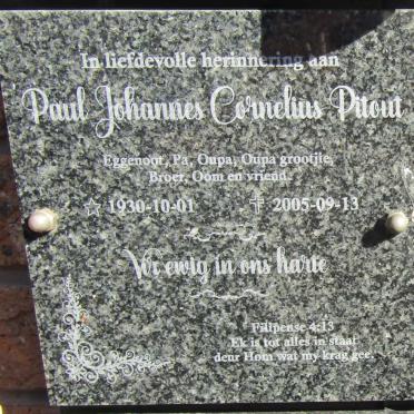 PITOUT Paul Johannes Cornelius 1930-2005