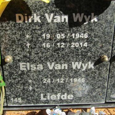WYK Dirk, van 1946-2014 &amp; Elsa 1946-