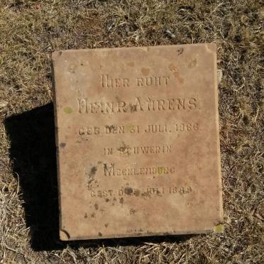 AHRENS Hein R. 1866-1889