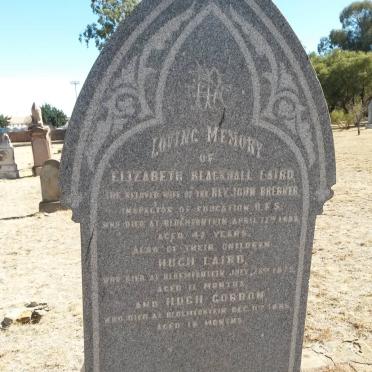 BREBNER Elizabeth Blackhall nee LAIRD -1888 :: BREBNER Hugh Laird -1879 :: BREBNER Hugh Gordon -1885