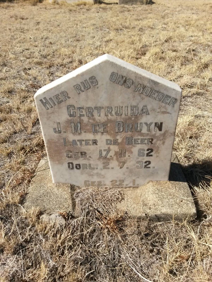 BEER Gertruida J.M., de nee DE BRUYN 1862-1932