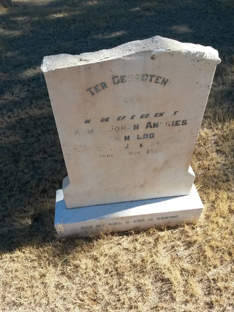 PRINSLOO Johan Andries 1845-193?