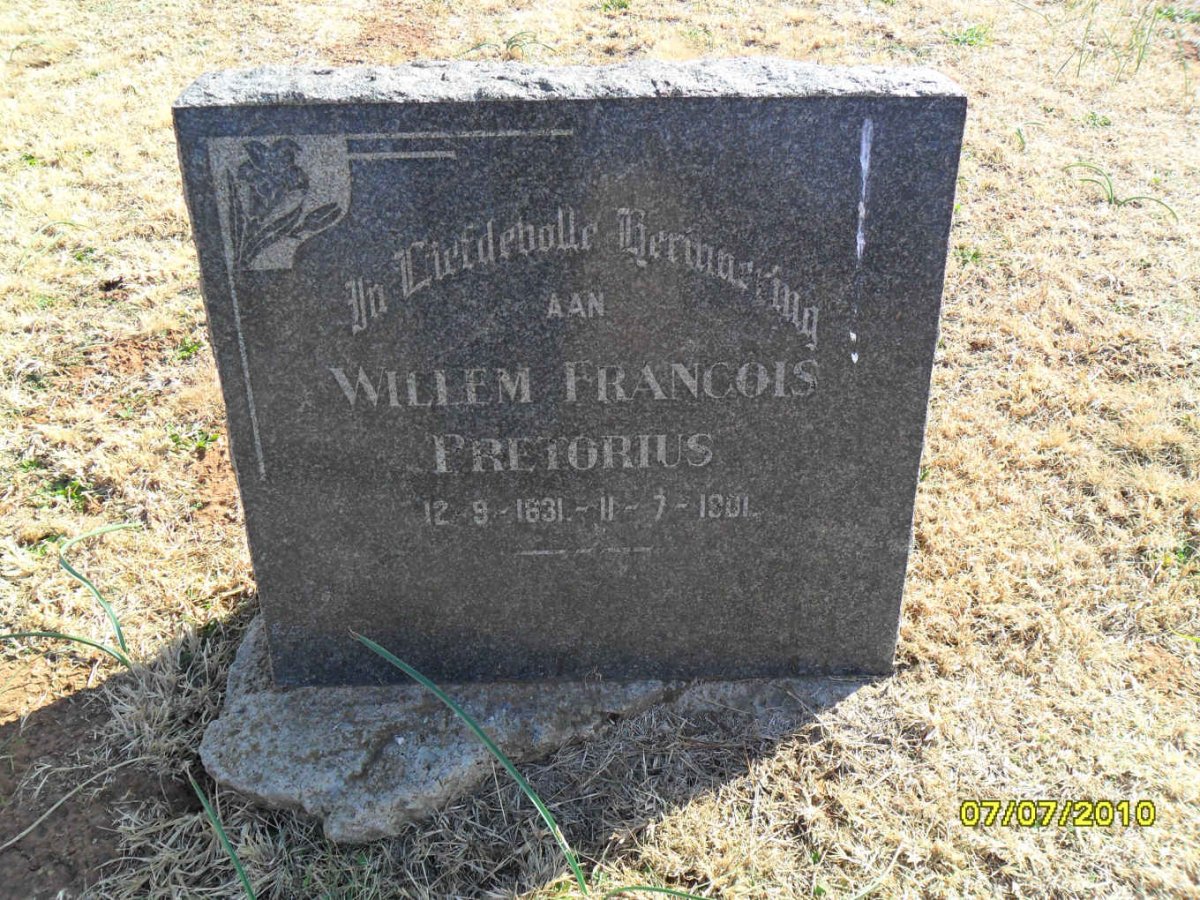 PRETORIUS Willem Francois 1831-1901