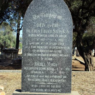 STEYN Colin Fraser 1887-1959 &amp; Rachel Maria EKSTEEN 1895-1977