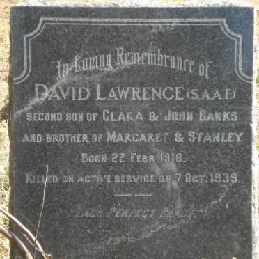 BANKS David Lawrence 1918-1939