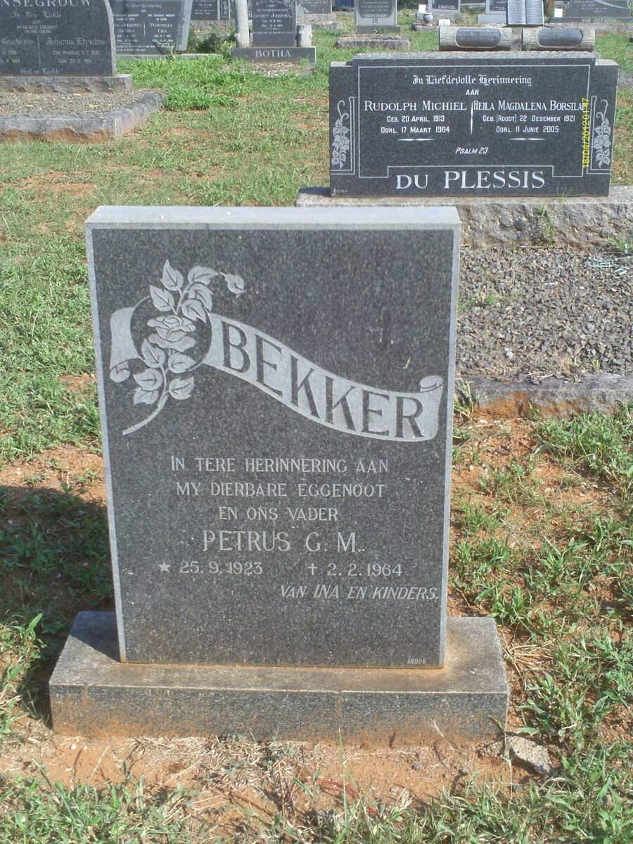 BEKKER Petrus G.M. 1923-1964