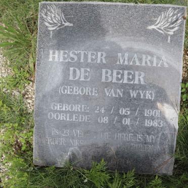 BEER Hester Maria, de nee VAN WYK 1901-1983