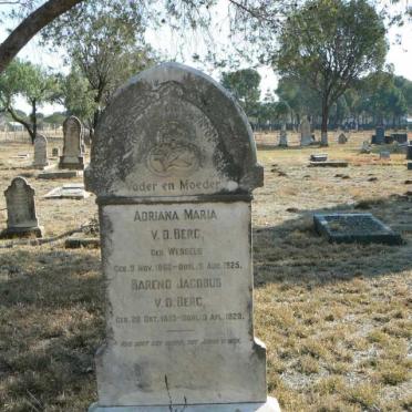 BERG Barend Jacobus, v.d., 1853-1928 &amp; Adriana Maria WESSELS 1862-1925