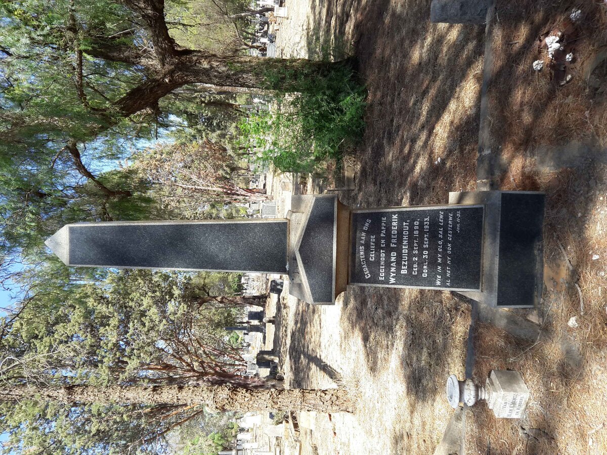 BEZUIDENHOUT Wynand Frederik 1890-1933