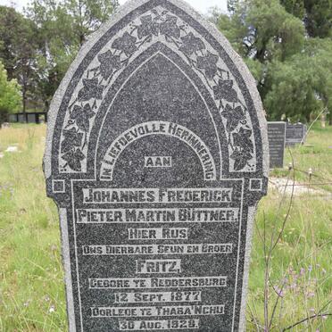 BUTTNER Johannes Frederick Pieter Martin 1877-1928