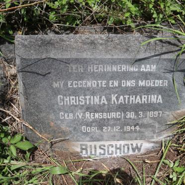 BUSCHOW Christina Katharina nee V. RENSBURG 1897-1944