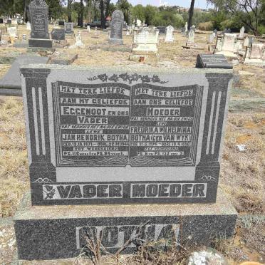 BOTHA Jan Hendrik 1871-1944 &amp; Fredrika Wilhelmina VAN WYK 1874-1950