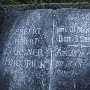 BRODRICK Herbert Albert Gardner 1888-1951