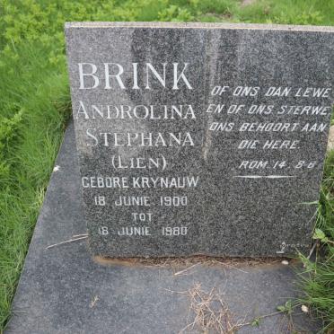 BRINK Androlena Stephana nee KRYNAUW 1900-1980