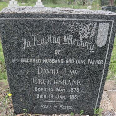 CRUICKSHANK David Law 1876-1951