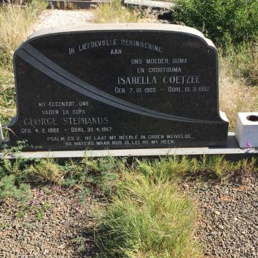 COETZEE George Stephanus 1902-1967 &amp; Isabella 1905-1982