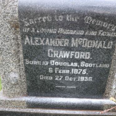 CRAWFORD Alexander McDonald 1875-1936