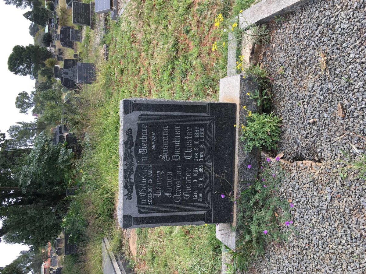 CHESTER Harry James Christian 1887-1965 &amp; Susanna Dorothea 1892-1980