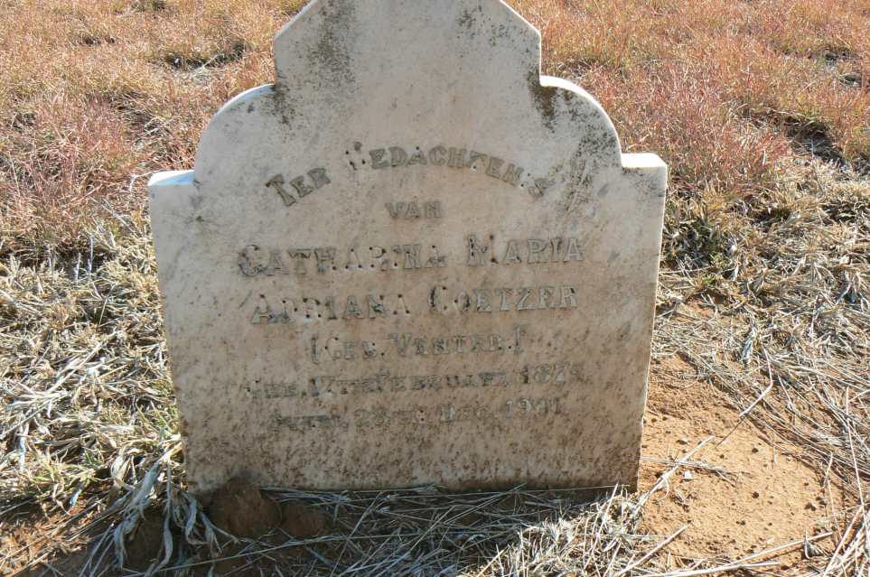 COETZER Catharina Maria Adriana nee VENTER 1874-1901