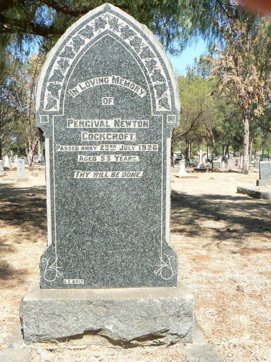 COCKCROFT Percival Newton -1926