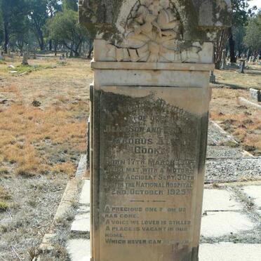 COOKE Jakobus Alwyn 1904-1925