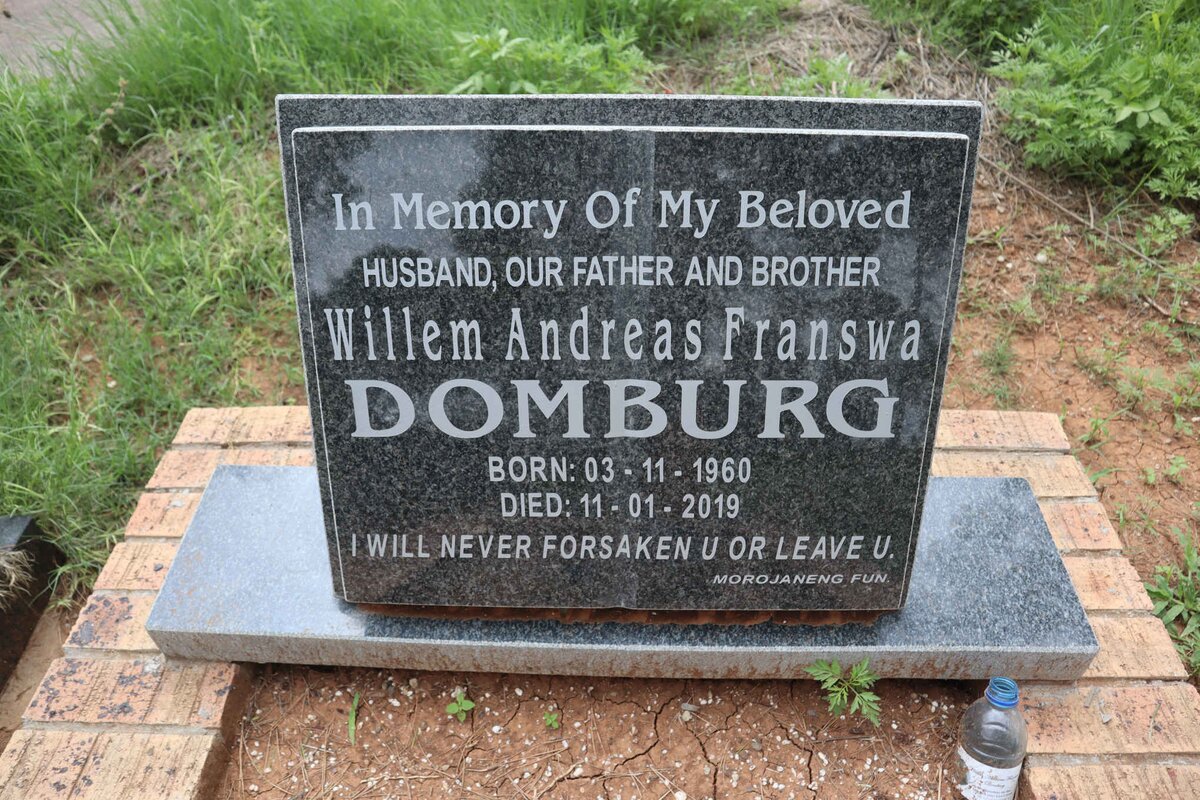 DOMBURG Willem Andreas Franswa 1960-2019