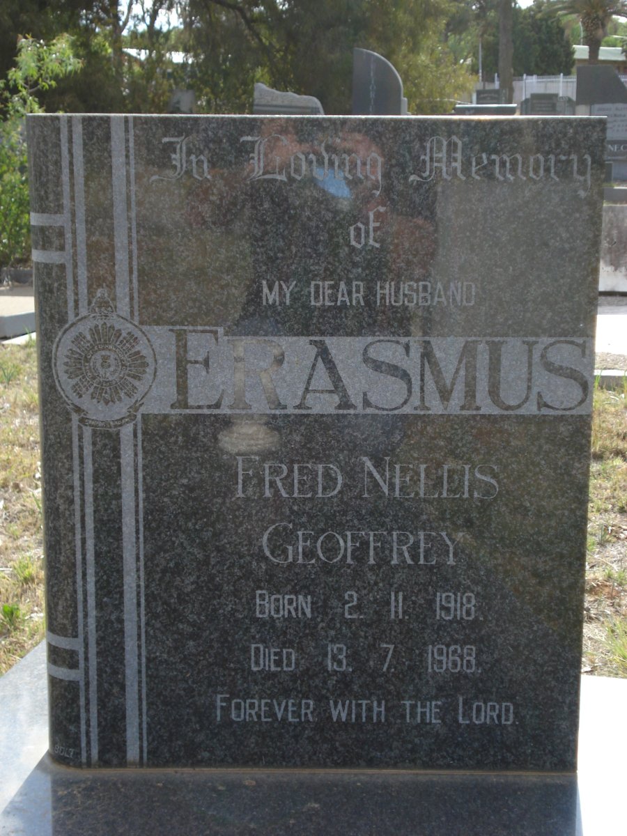 ERASMUS Fred Nellis Geoffrey 1918-1968