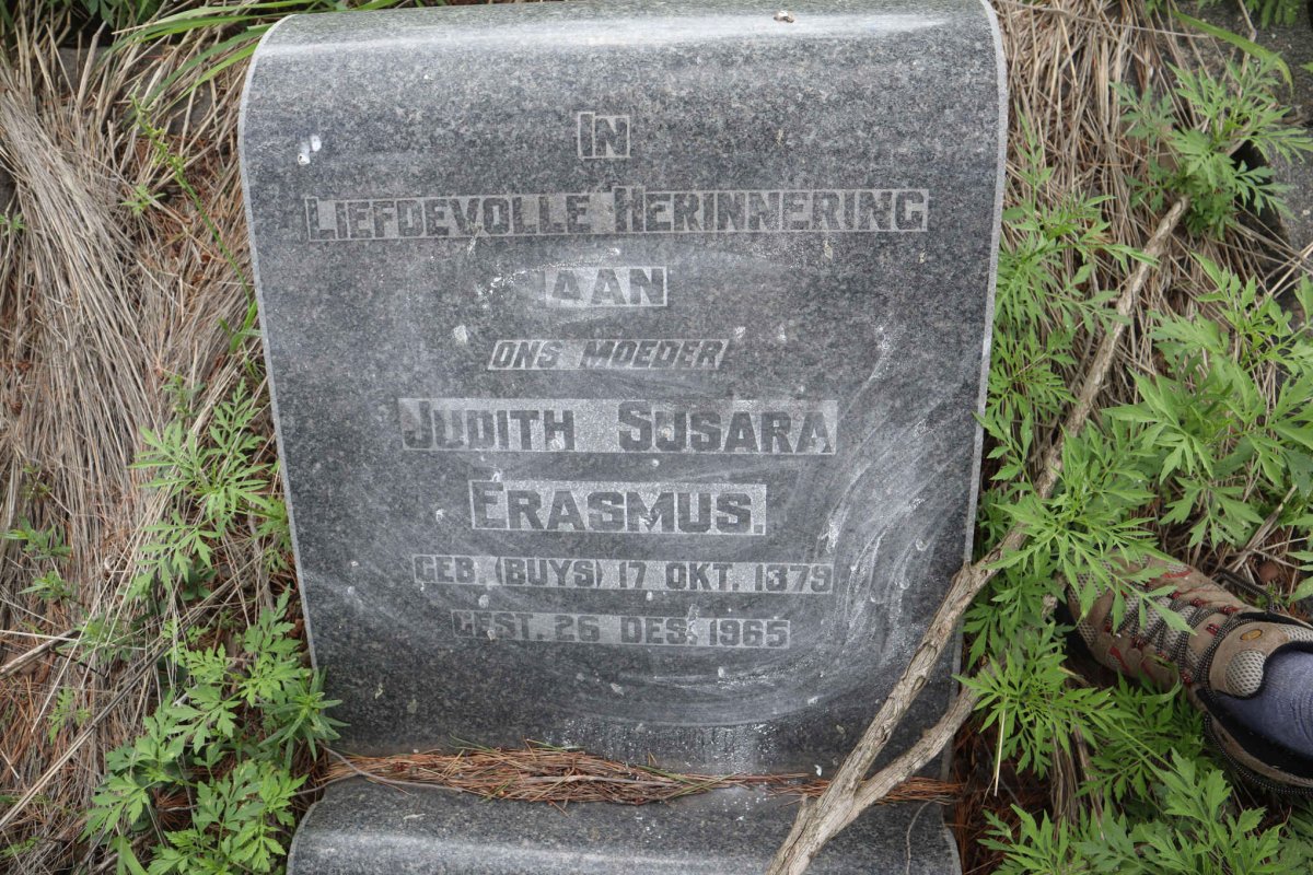 ERASMUS Judith Susara nee BUYS 1879-1965