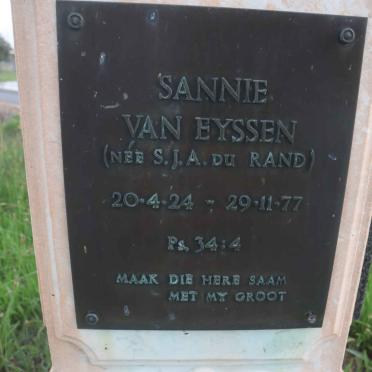 EYSSEN S.J.A., van nee DU RAND 1924-1977