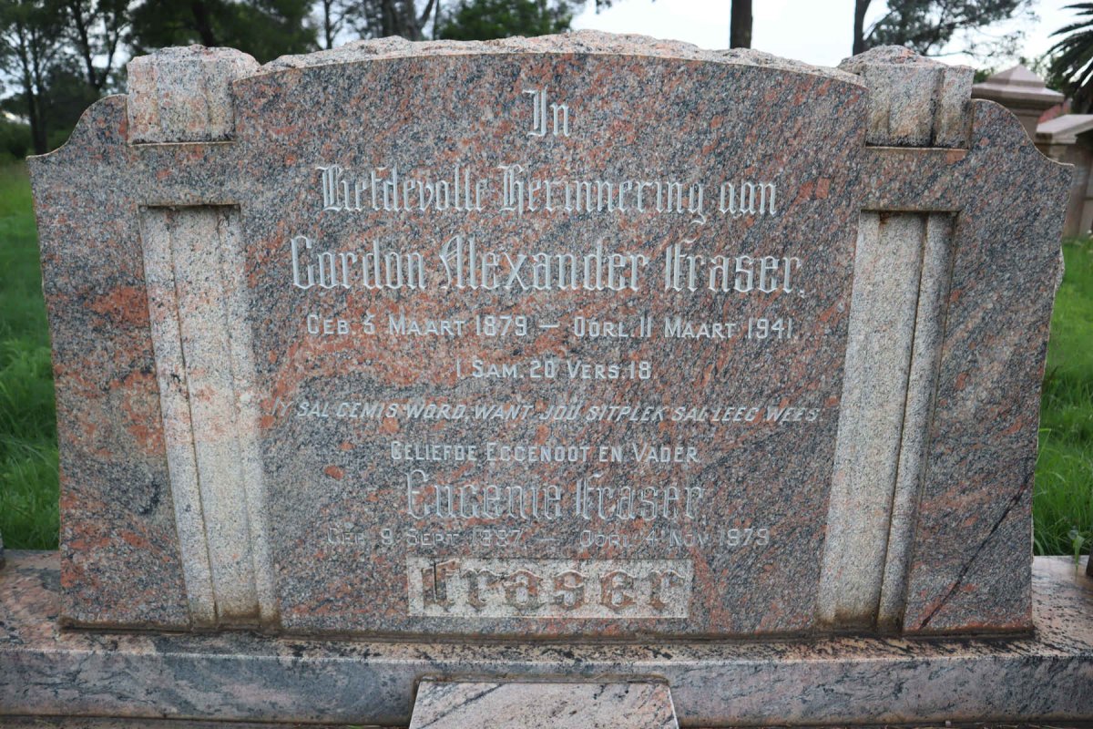 FRASER Gordon Alexander 1879-1941 &amp; Eugenie 1897-1979