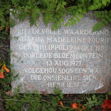 FOURIE Agatha Madeleine 1900-1977