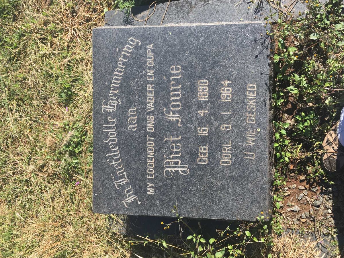 FOURIE Piet 1890-1964