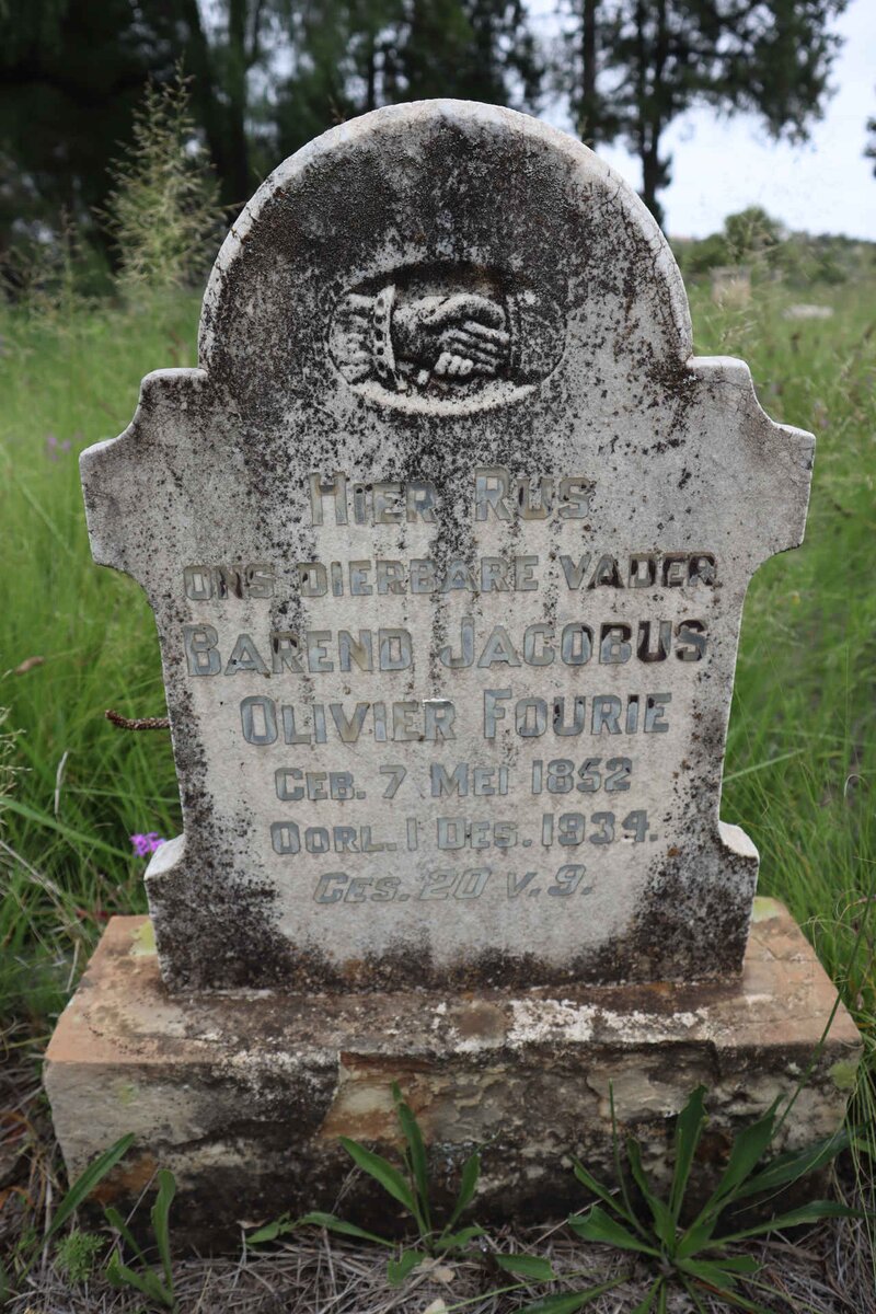 FOURIE Barend Jacobus Olivier 1852-1934