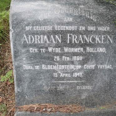 FRANCKEN Adriaan 1860-1949