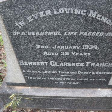 FRANCIS Herbert Clarence -1934