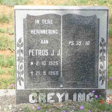 GREYLING Petrus J.J. 1925-1968