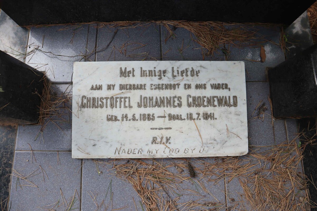 GROENEWALD Christoffel Johannes 1885-1941