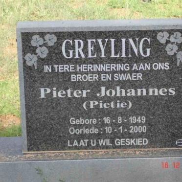 GREYLING Pieter Johannes 1949-2000