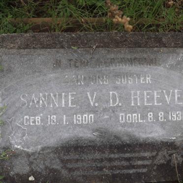 HEEVER Sannie, v. d. 1900-1936