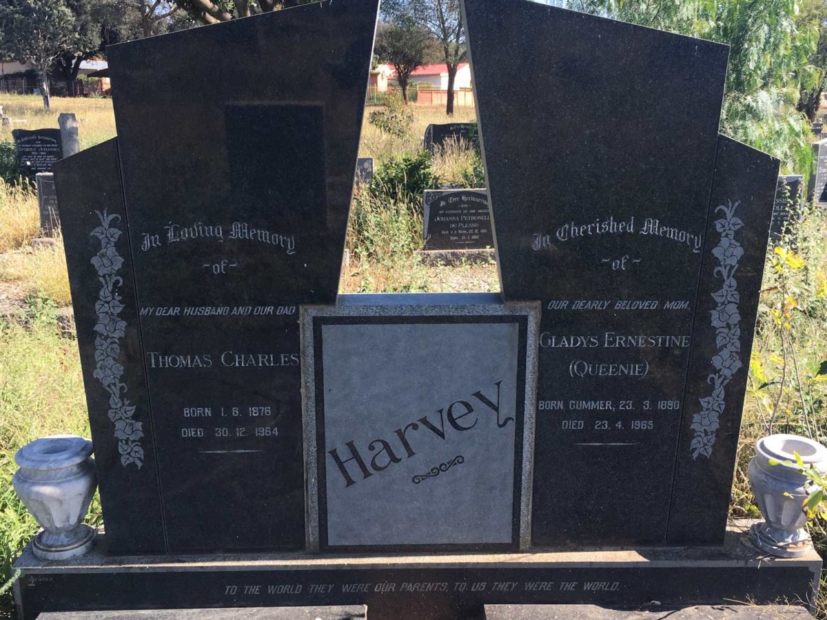 HARVEY Thomas Charles 1876-1964 &amp; Gladys Ernestine GUMMER 1890-1965