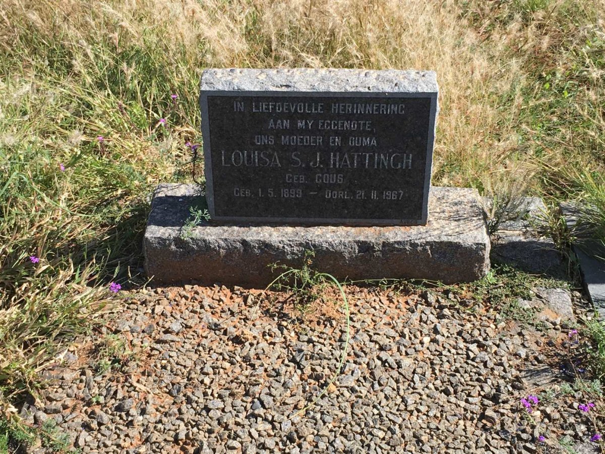HATTINGH Louisa S.J. nee GOUS 1899-1967