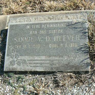 HEEVER Sannie, v.d. 1900-1936