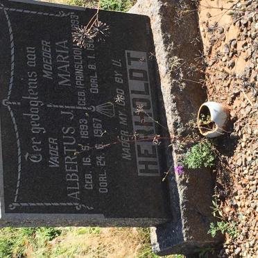 HERHOLDT Albertus J. 1893-1967 &amp; Maria PRINSLOO 1893-19??