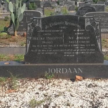 JORDAAN Rudolf Philippus 1904-1963 &amp; Ivy LESCHINSKY 1906-1978