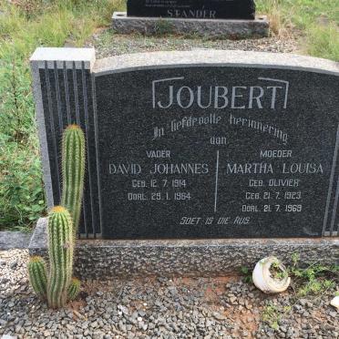 JOUBERT David Johannes 1914-1964 &amp; Martha Louisa OLIVIER 1923-1969